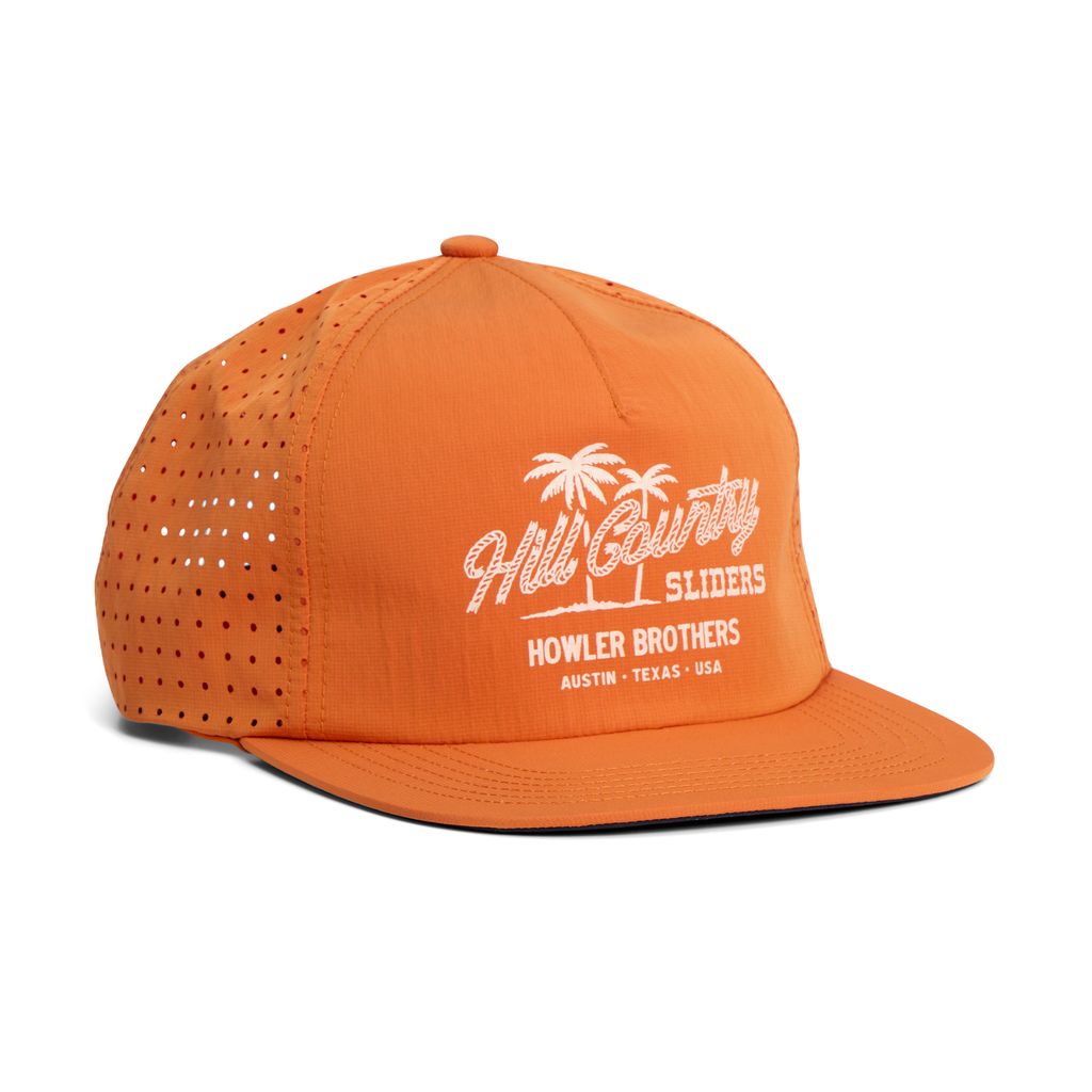 Hill Country Beach Sliders Tech Strapback Hat- Grapefruit